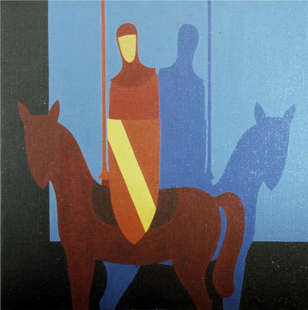 Studio per il Don Chisciotte - olio su tela cm 100X100