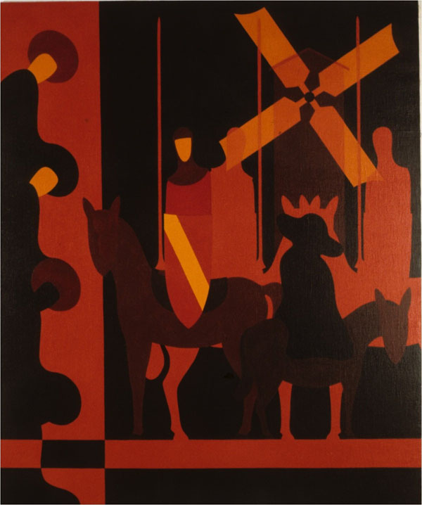 Follia di don Chisciotte - olio su tela cm 159X180