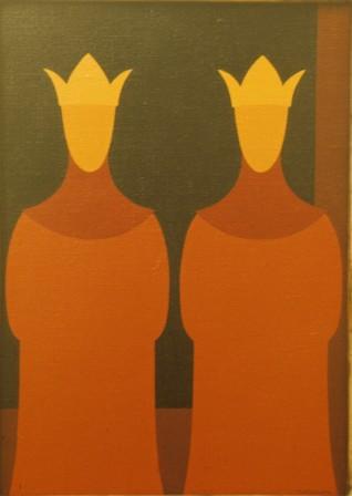 il Re è doppio - olio su tela cm 60 x 80