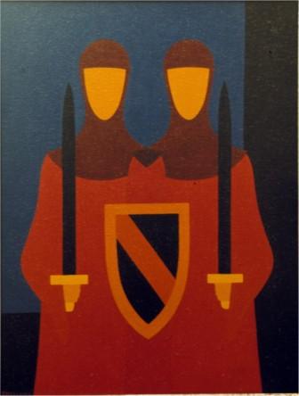 il singolo guerriero - olio su tela cm 60 x 80