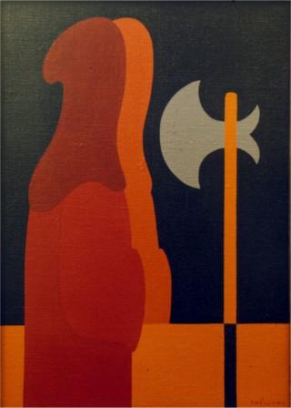 il profilo del Boia - olio su tela cm 50 x 70