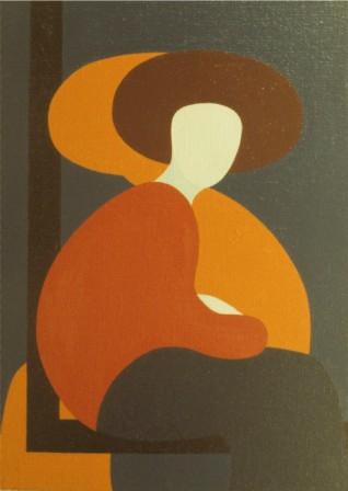 riposante - olio su tela cm 50 x 70